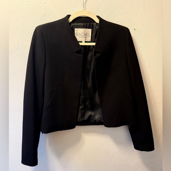 RACHEL Rachel Roy Jackets & Blazers - Rachel Roy Cropped Blazer Dark Black Minimalist Chic Tailored Style Jacket Sz 0